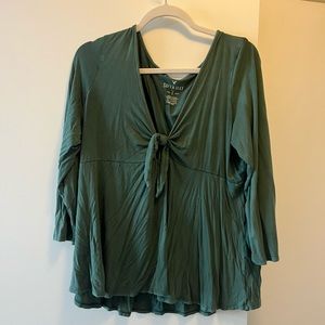 American eagle soft and sexy long sleeve t with tie front